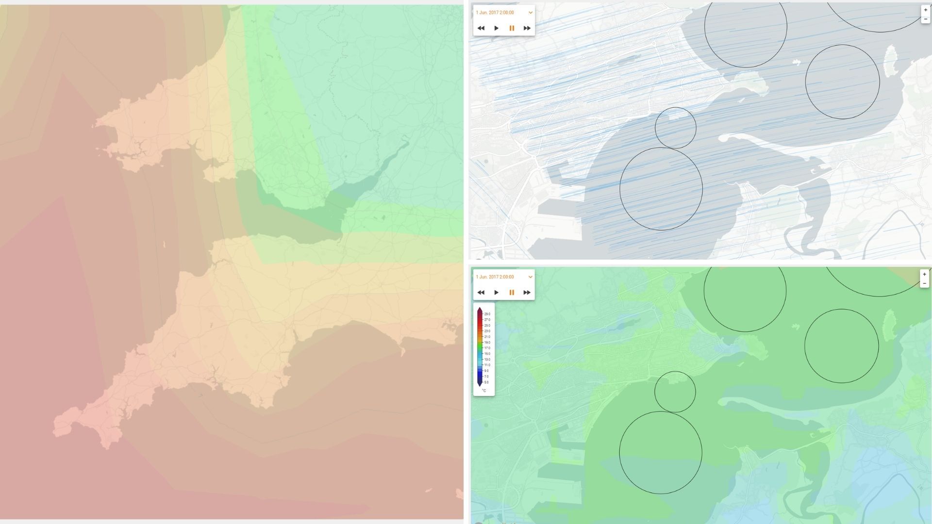Visualizaciones de viento en algunas de nuestras herramientas
