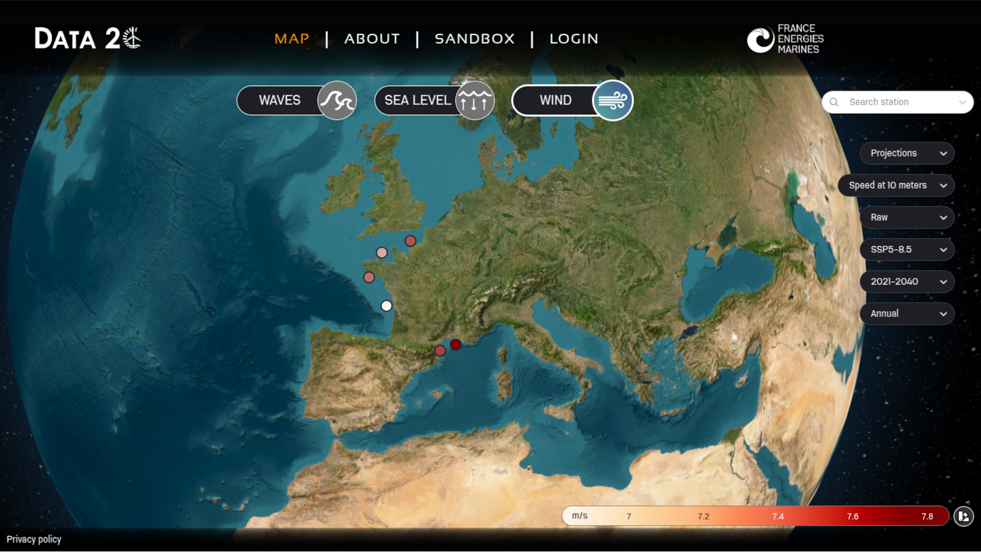 La pantalla inicial del visor de 2Cnow