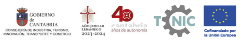 Ayuda cofinanciada por el Fondo Europeo de Desarrollo Regional a través del Programa Operativo FEDER 2021-2027 de Cantabria por medio de la línea de subvenciones 'Ayudas a proyectos de investigación con alto potencial industrial de agentes tecnológicos de excelencia para la competitividad industrial TCNIC'